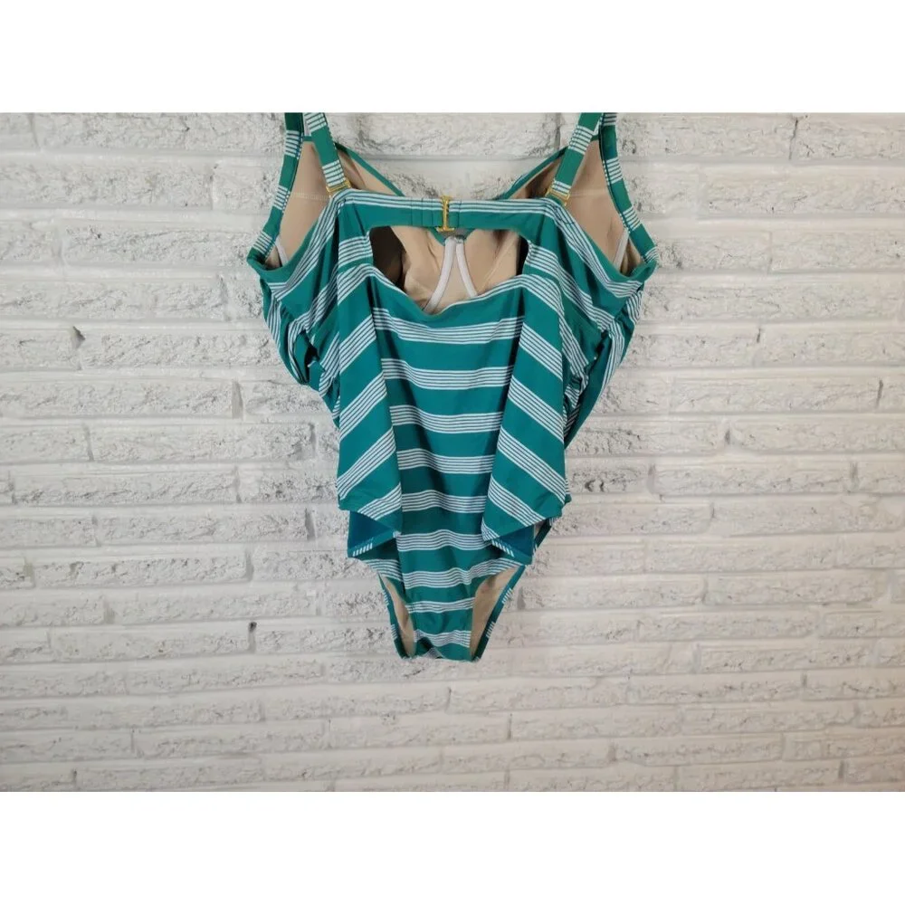 Terra Sky Women Swimsuit 4X 28W 30W Plus One Piece Bra Clip Back STR50XE